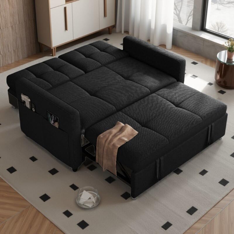 Convertible Sofa Bed 3-in-1 Sleeper with Adjustable Backrest I87565
