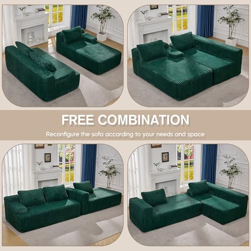 Modular L-Shape Sectional Sofa with Oversized Chaise A47792