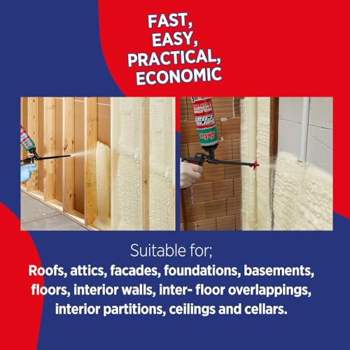 Spray Foam Insulation Kit for Walls & Attic, Closed Cell Polyurethane, 20 Board Feet A3956