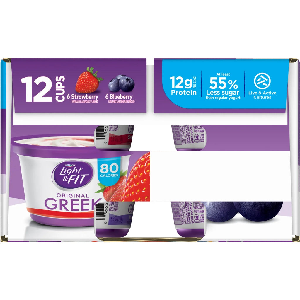 Strawberry & Blueberry Nonfat Greek Yogurt 5.3oz 12 pack F83082