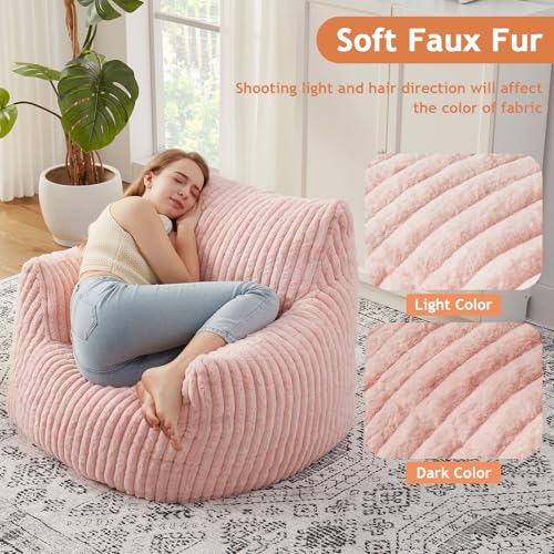Plush Bean Bag Chair with Armrests for Adults and Teens M473