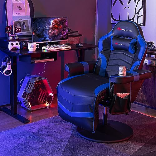 Massage Gaming Chair with Adjustable Backrest and Footrest G669073