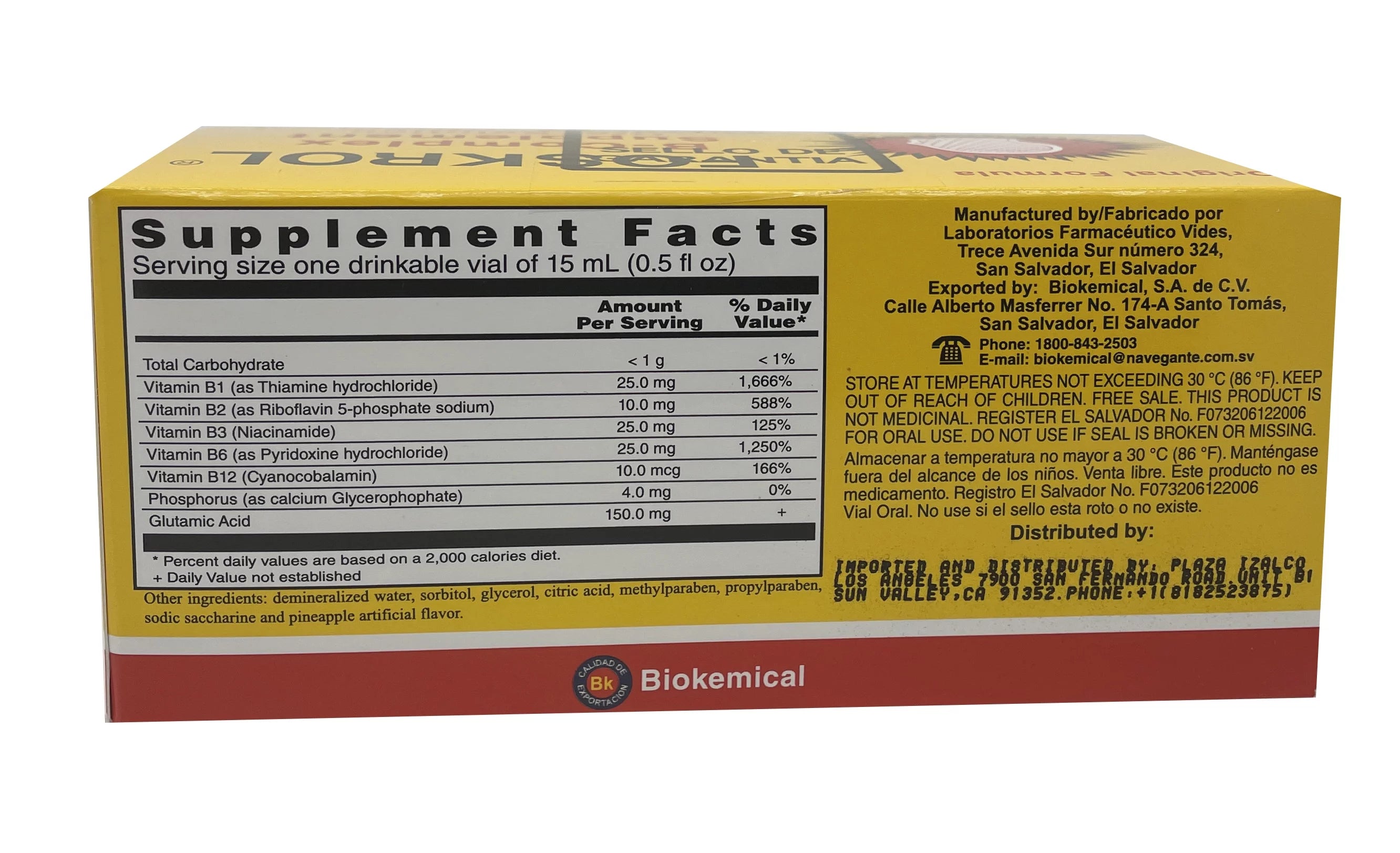 Vitamins for Brain and Nerves 15 Ampoules 15ml K63006