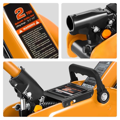 Floor Jack 3 Ton Capacity, Low Profile Heavy Duty Hydraulic Car Jack, Lifting Range 3"-20" O821