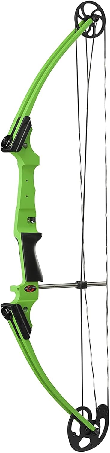 Compound Bow Adjustable Draw Length 15-30 in, Draw Weight 10-20 lbs, Left-Handed, Green, 2 Pack Z875303