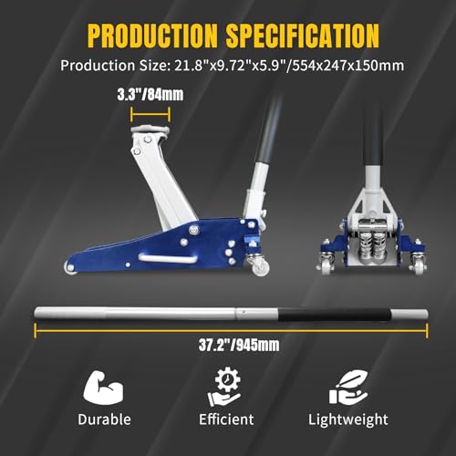 2.5 Ton Trolley Jack with Carrying Case Hydraulic Low Profile Floor Jack for Cars C877326