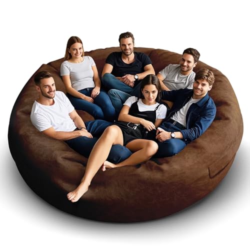 Bean Bag Chair for Adults 3FT, Soft Removable Cover, Light Gray X3039