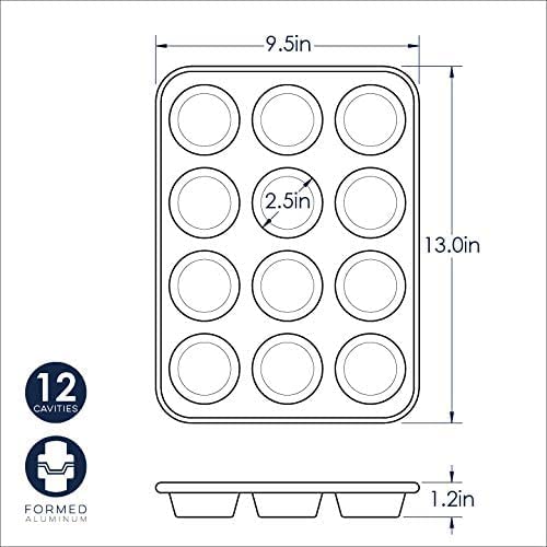 12 Cavity Muffin Pan with High-Domed Lid L526465