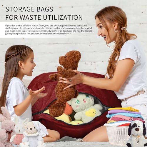 Bean Bag Chair for Adults 3FT, Soft Removable Cover, Light Gray X3039