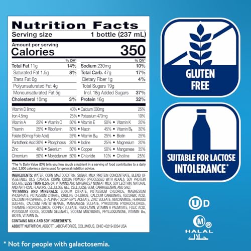 Strawberry Nutrition Shake Meal Replacement, 16g Protein, 8 fl oz, 24 Pack T587219