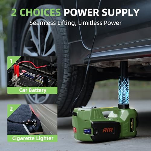 Car Jack 5 Ton 12V Portable Hydraulic Vehicle Lift with Inflator Pump P51948