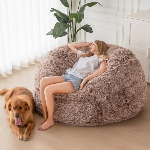Giant Bean Bag Chair Bed for Adults, Convertible Floor Sofa Mattress R473823