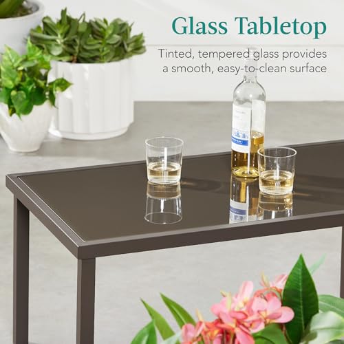 Outdoor Textilene Patio Conversation Set with Loveseat and Coffee Table V736