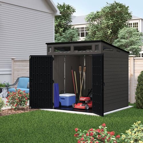 Outdoor Storage Shed, 200 cu. ft., Weatherproof & Lockable F901208
