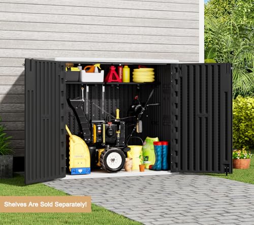 Outdoor Vertical Storage Shed, 57 Cu.ft, Waterproof, Lockable, Brown G868262
