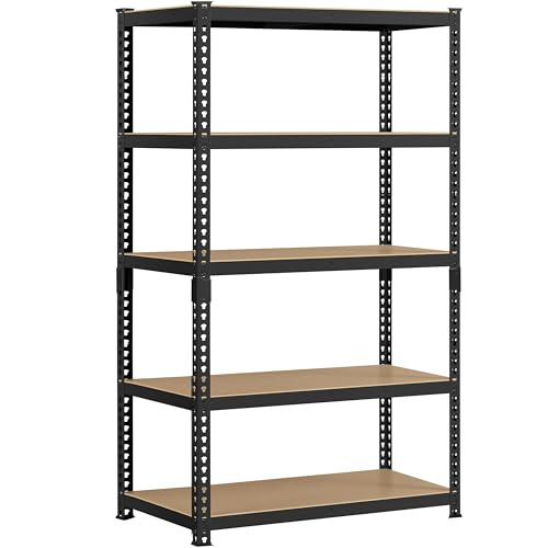 5-Tier Adjustable Metal Shelving Unit for Garage, Pantry, and Warehouse M7734