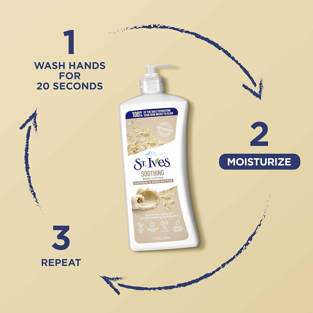 Soothing Hand & Body Lotion for Dry Skin with Oatmeal & Shea Butter, 21 oz I4855