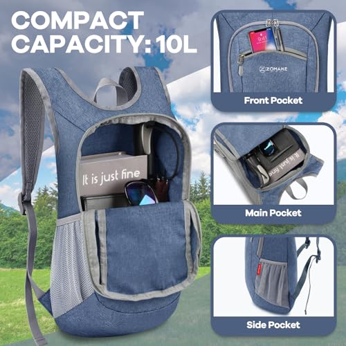 Ultra Lightweight Packable Backpack 10L Water-Resistant Daypack for Hiking Y2196