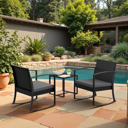 Outdoor Bistro Set 3 Piece with Cushions and Table C662