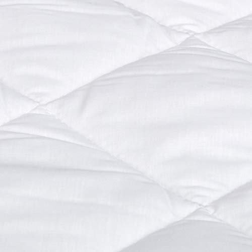 Hypoallergenic Quilted Mattress Topper Pad, Twin XL, White B63049
