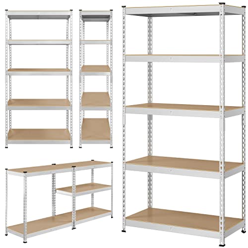 5-Tier Adjustable Metal Shelving Unit for Garage, Pantry, and Warehouse M7734