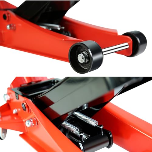 Heavy Duty Hydraulic Floor Jack, Low Profile Steel Racing Jack, 2 Ton Capacity, Blue H1350
