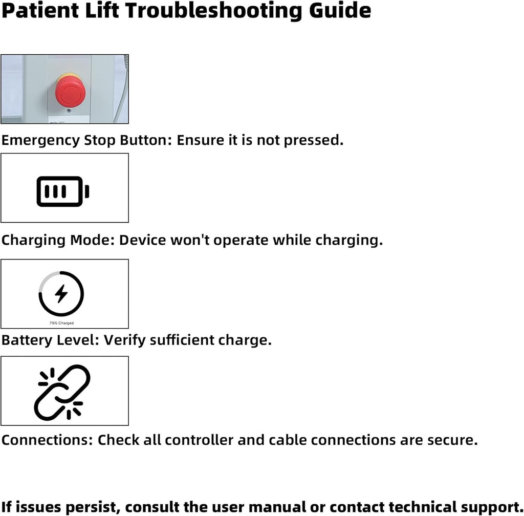 Electric Patient Lift - Aluminum Folding Body Transfer Lifter for Home, 500lbs Capacity Y17637