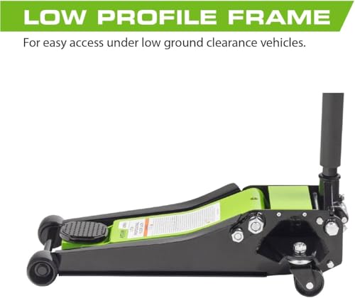 3-Ton Quick Rise Aluminum Floor Jack with Dual Pump Pistons P546655