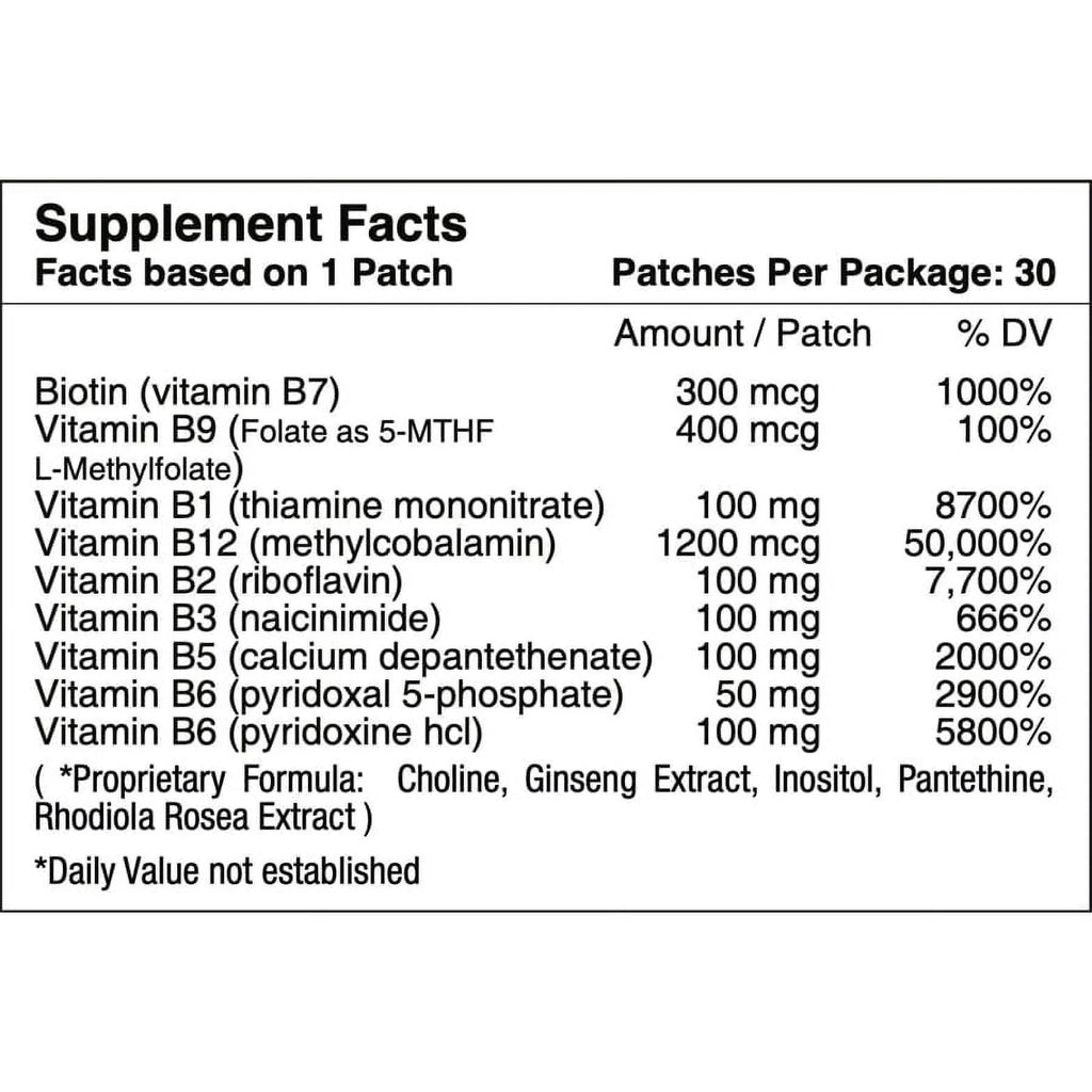 B12 Energy Vitamin Patch, 30 Patches B97531
