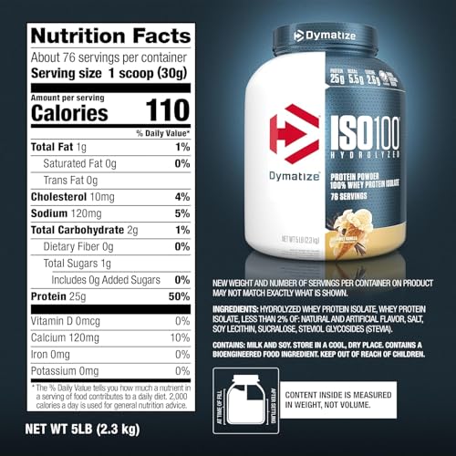 Whey Protein Powder Isolate, Cookies & Cream, 25g Protein I356