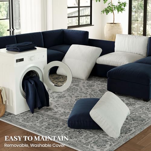 Extra Large Modular Sectional Sofa, 4-Seater L Shaped Couch, Velvet Convertible for Living Room L139