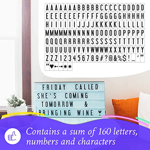Mini Rainbow Color Changing Light Up Letter Board Sign with 100 Letters and Symbols K242