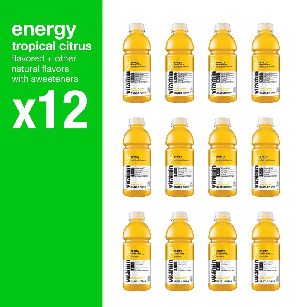 Tropical Citrus Vitaminwater, 20 Fl Oz, 12 Count E329
