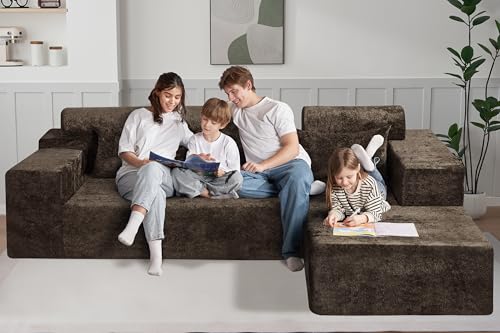 L-Shape Modular Sectional Sofa with Deep Seat, No Assembly Required C597556