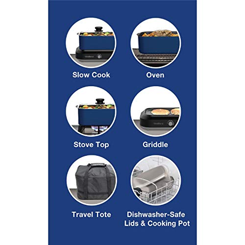 Slow Cooker 5-Quart Non-stick with Temperature Control and Travel Lid Y62016
