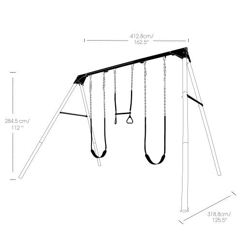 Heavy Duty A-Frame Metal Swing Set B978828