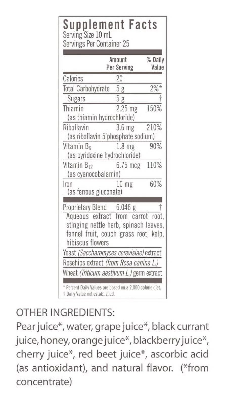 Iron & Herb Supplement 8.5 oz B61315