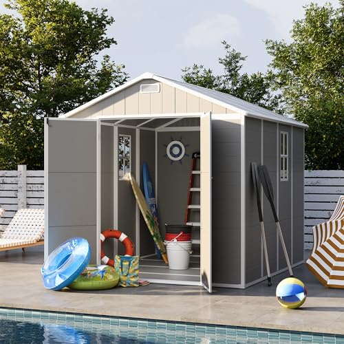 Outdoor Storage Shed 6 x 6 FT Resin Garden Shed with Lockable Door U891
