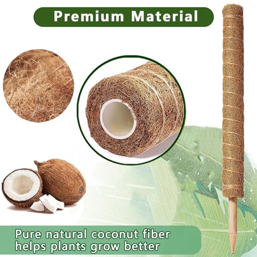 Moss Pole 2 Pack 17 Inch Plant Support for Climbing Indoor Potted Plants E893
