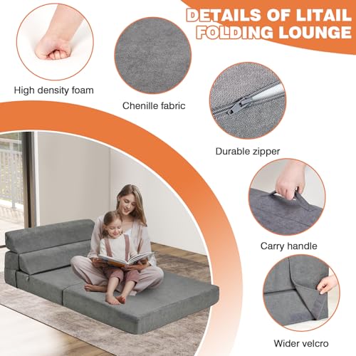 Folding Sofa Bed Convertible Sleeper Chair with Back Support I89003