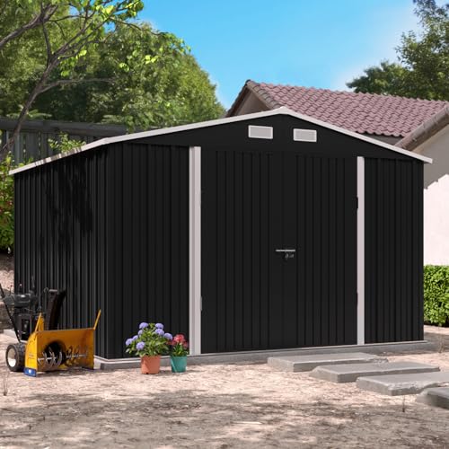 Outdoor Storage Shed 6 x 6 FT Resin Garden Shed with Lockable Door U891
