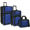 U.S. Traveler New Yorker Lightweight Softside Expandable Travel Rolling Luggage, Gray, 4-Piece Set (15/21/25/29)