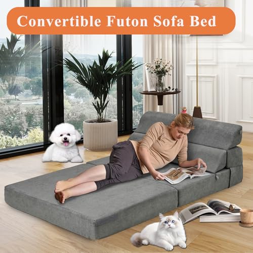 Folding Sofa Bed Convertible Sleeper Chair with Back Support I89003