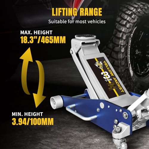 2.5 Ton Trolley Jack with Carrying Case Hydraulic Low Profile Floor Jack for Cars C877326