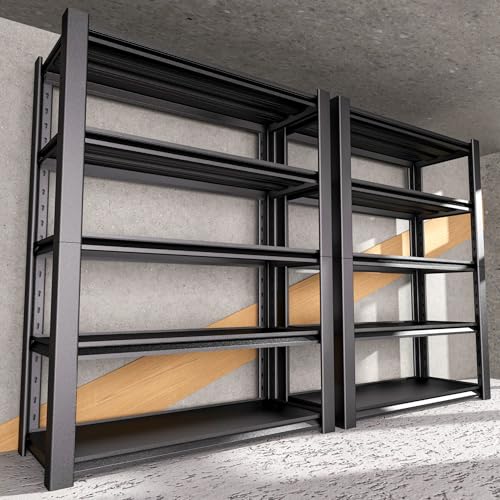 Heavy Duty Garage Shelving Unit, 5-Tier Adjustable Metal Storage Rack Y532