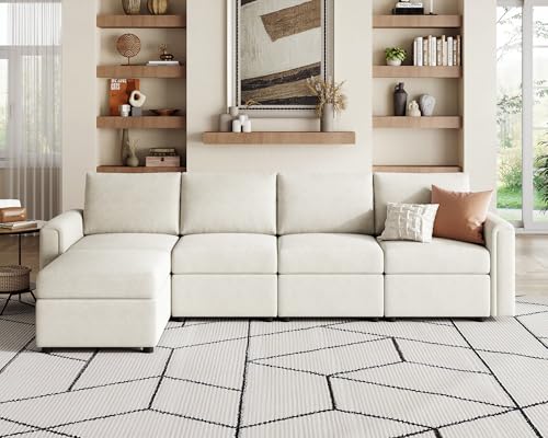 Modular Sectional Sofa with Storage, U Shaped Couch, Blue Y4358
