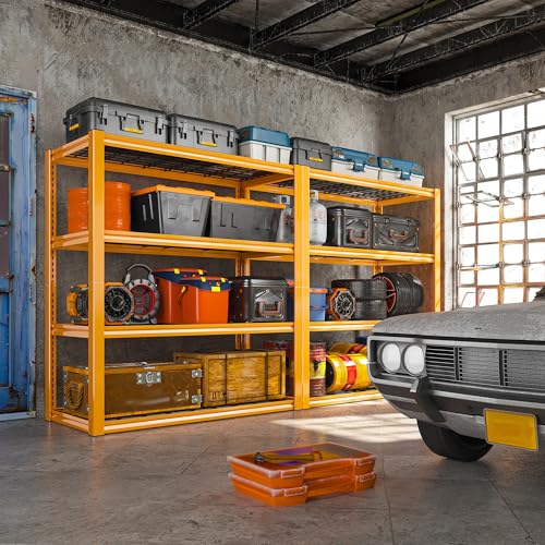 40" W Garage Shelving 2240 LBS Storage Shelves Adjustable Metal Heavy Duty 4 Tier R5651
