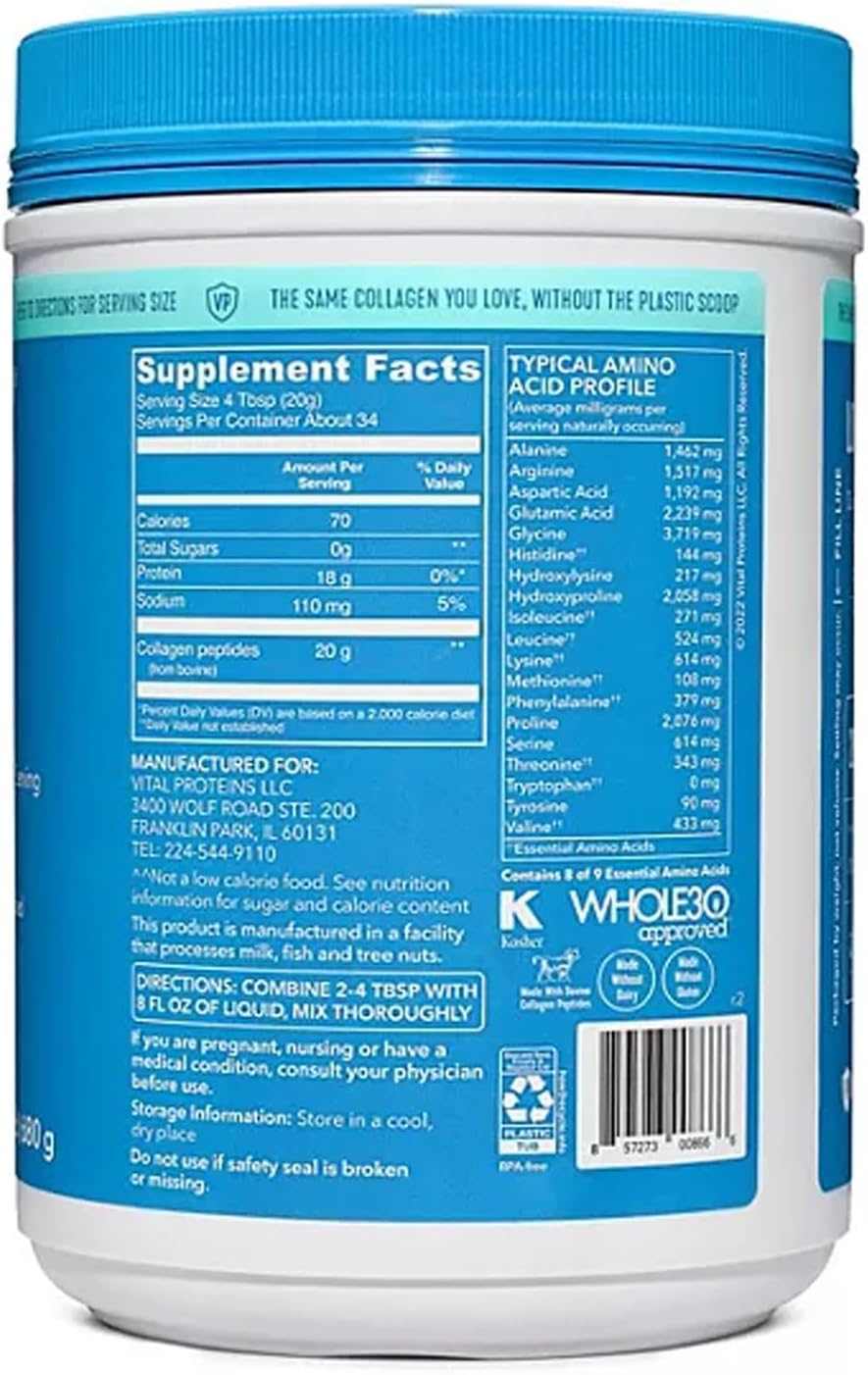 Collagen Peptides Powder, Unflavored, 24 oz E27268