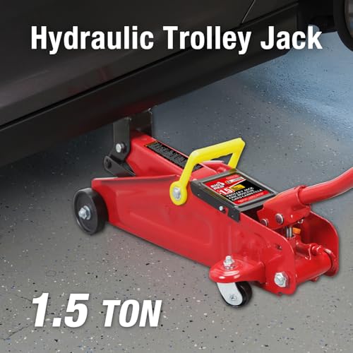 Hydraulic Trolley Floor Jack with Storage Case, 1.5 Ton Capacity G957043