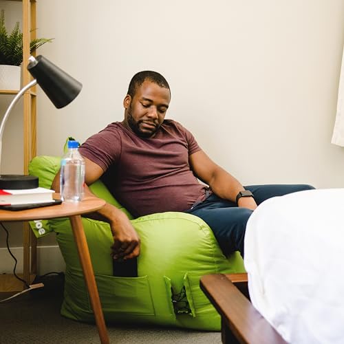 Dorm Bean Bag Chair with Drink Holder and Pocket, 3 feet R2503